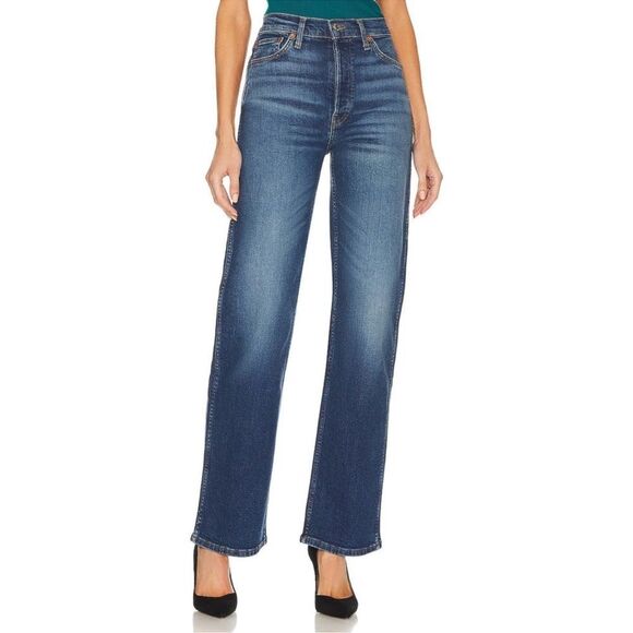 RE/DONE Original 90s High Rise Loose Button Fly Straight Jeans Size 27 Ankle - Picture 1 of 11